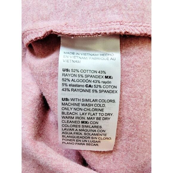 Chico's 2 Mauve Maroon Pullover Sweatshirt Size L/S Cotton Blnd Rnd Neck Large - Picture 9 of 9